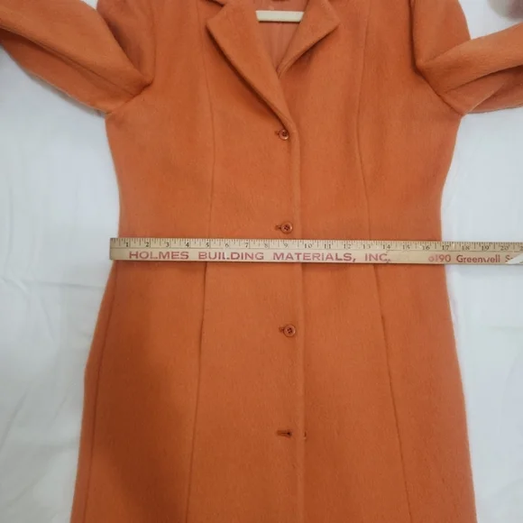 VINTAGE The Limited Orange Coat Size Small / Wool blend - Picture 4 of 8